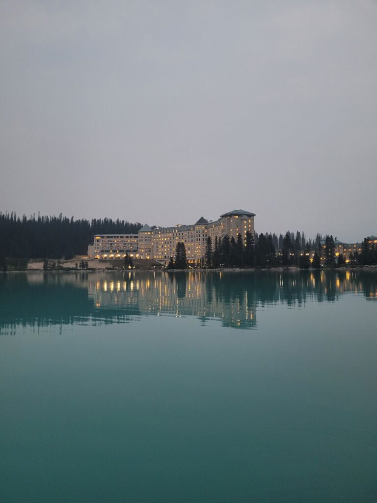 chateau lake louise looking tropical