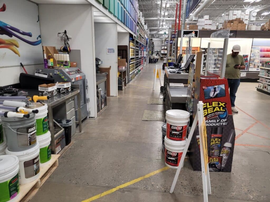 no staff at lowes paint desk